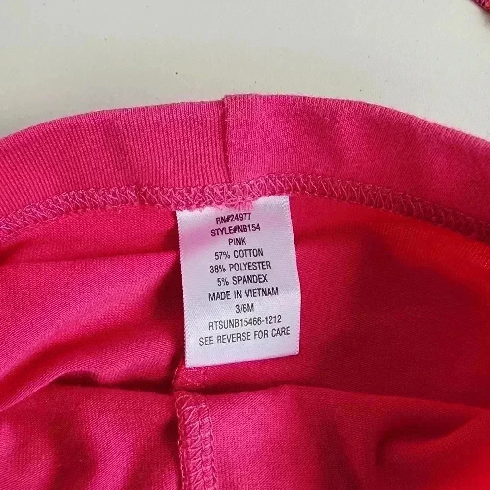 NWOT Pogo Club Baby Girls Shorts Outfit Set Ruffle Sequin Pink Lighweight 3-6 M